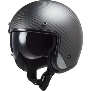 کلاه کاسکت موتور LS2 مدل Bob II Carbon – جت (نیم‌صورت)