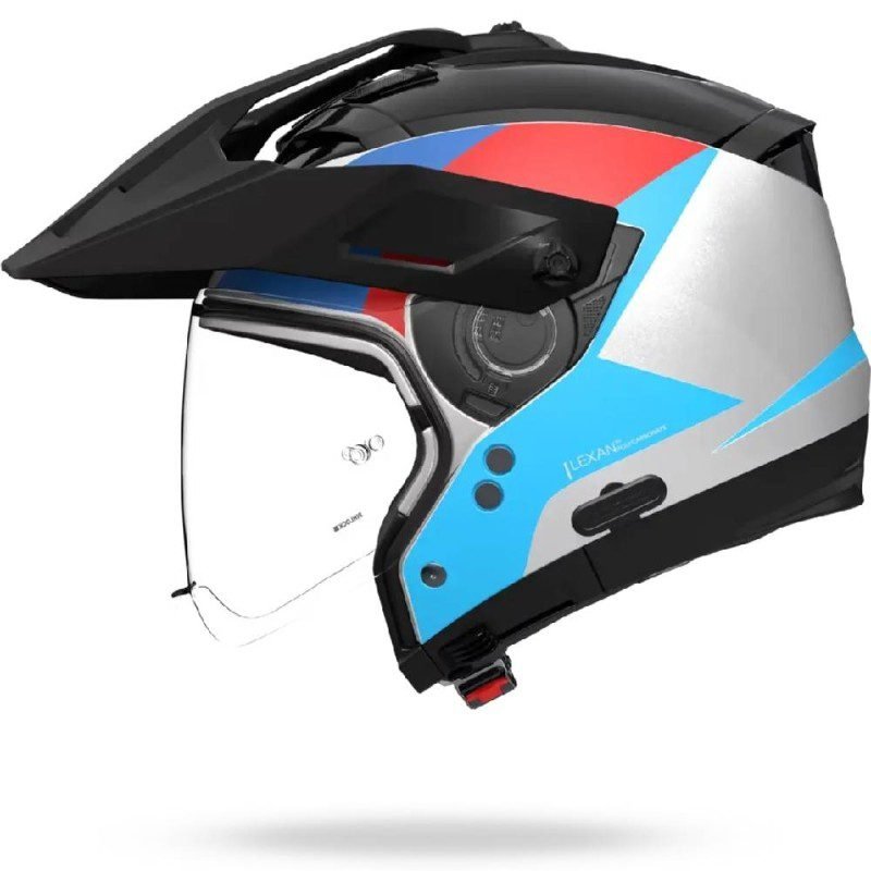 نولان کلاهکاسکت فولفیس On-Off Tourning N70-2 X 06 Turbine 350 سفید مشکی آبی آبی روشن قرمز - Image 3