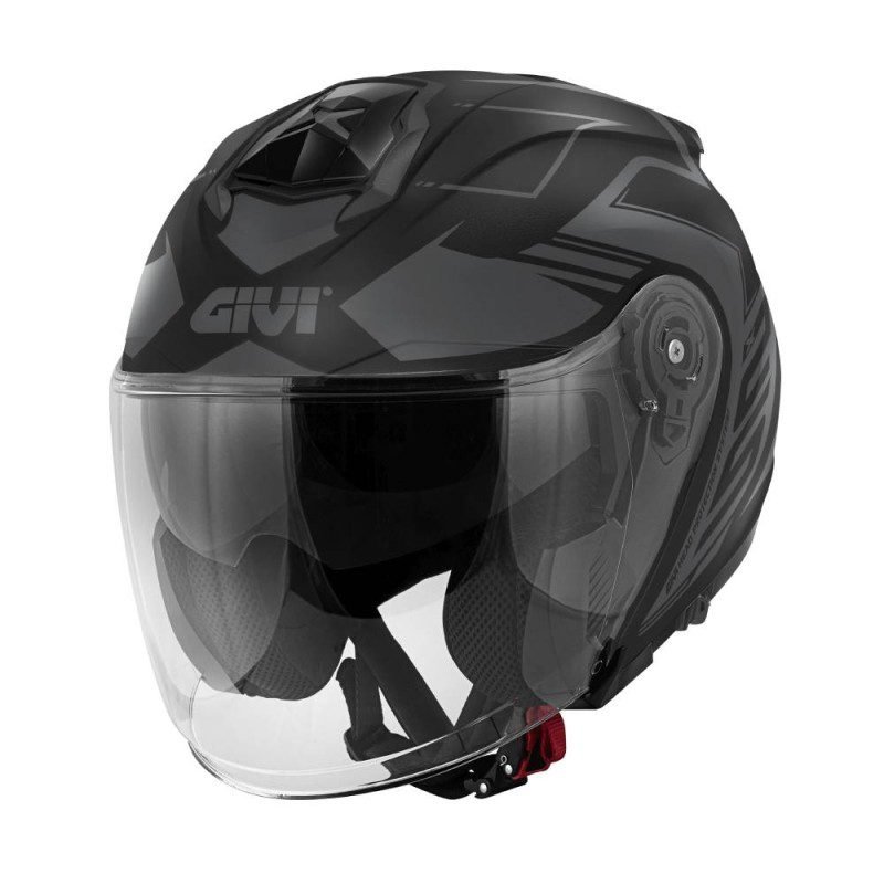 گیوی پکیج کلاهکاسکت Jet X.25 Trace مشکی تیتانیومی با اینترکام I319S