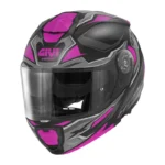 گیوی کلاه‌کاسکت مدولار X.27 Sector مشکی مات تیتانیومی Fucsia